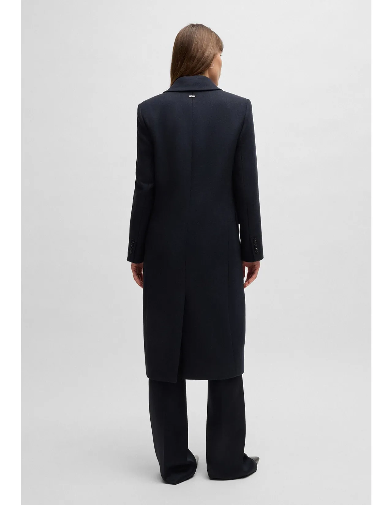 Formal Coat with Double-Breasted Closure