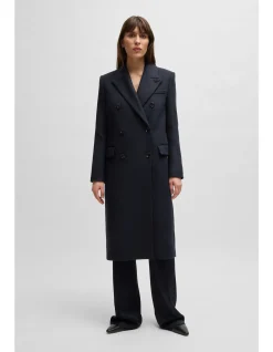 Formal Coat with Double-Breasted Closure