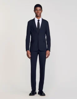 Formal Destructure Wool Stretch Jacket