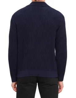 FOX HEAD COTTON RIBBED POLO JUMPER