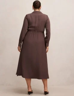 FRANCESCA CURVE SHIRT MIDI DRESS