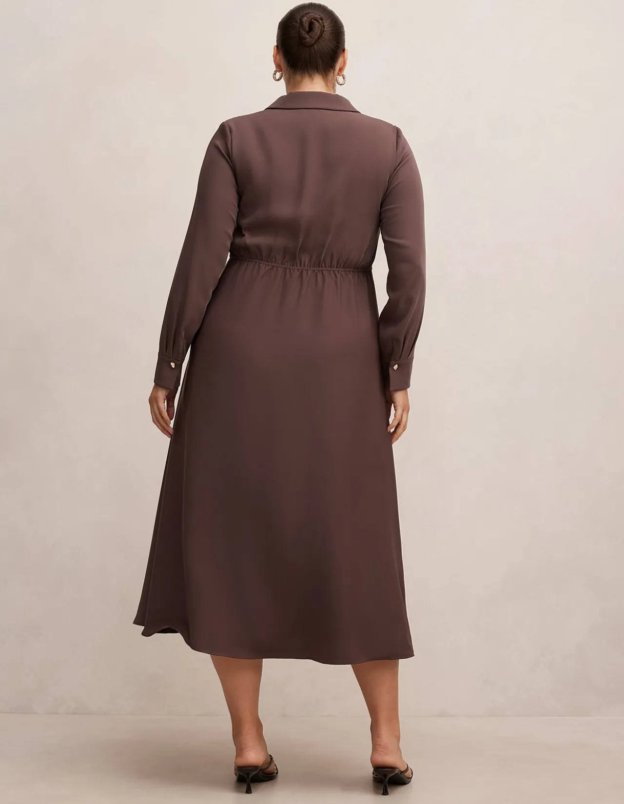 FRANCESCA CURVE SHIRT MIDI DRESS