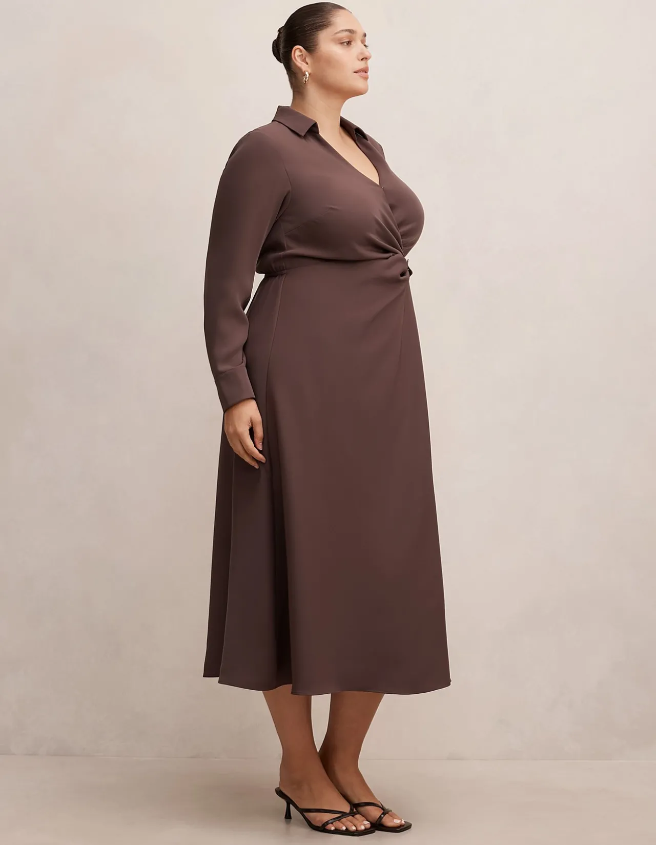 FRANCESCA CURVE SHIRT MIDI DRESS