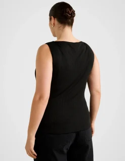 FRANKIE CURVE BOAT NECK TANK TOP
