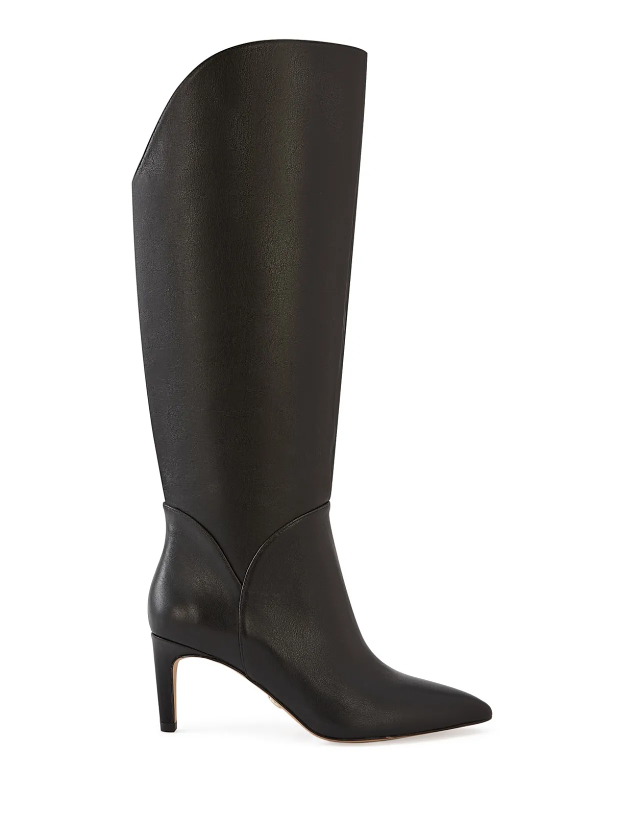 Freda Black Leather Knee High Boot