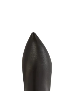 Freda Black Leather Knee High Boot