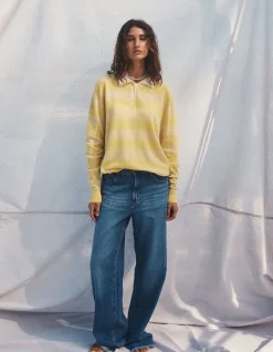 Freddie Wide Leg Raw Hem Denim Jeans