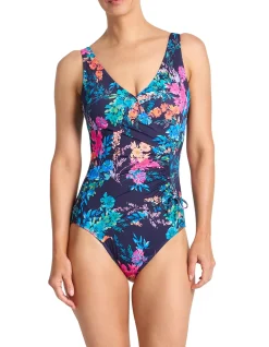 Fresia Gathered Surplice One Piece Swimsuit