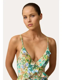 Frill Wrap One Piece Swimsuit
