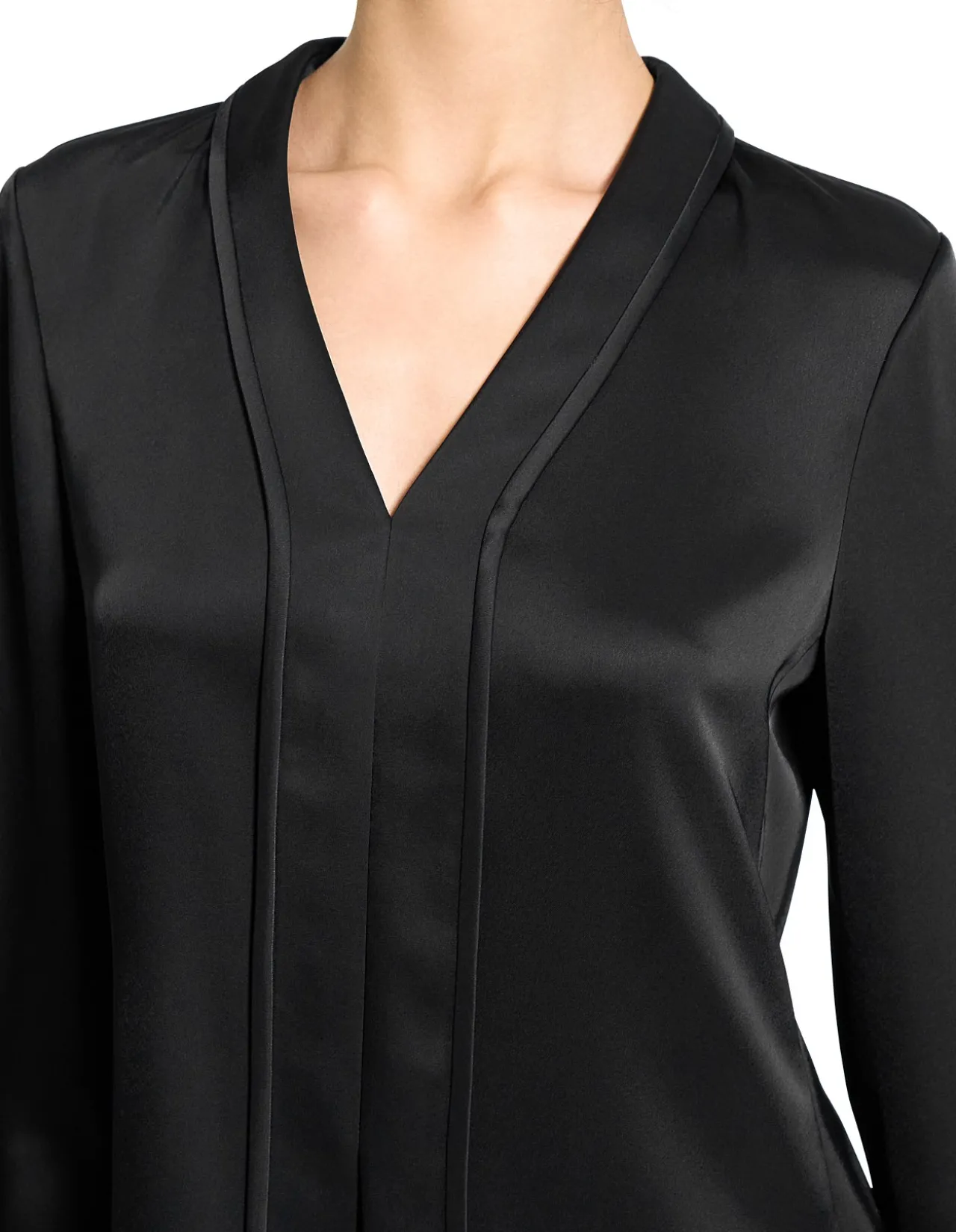 Front Seam Blouse in Satin