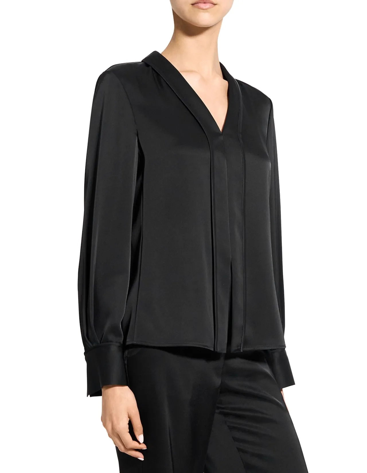 Front Seam Blouse in Satin