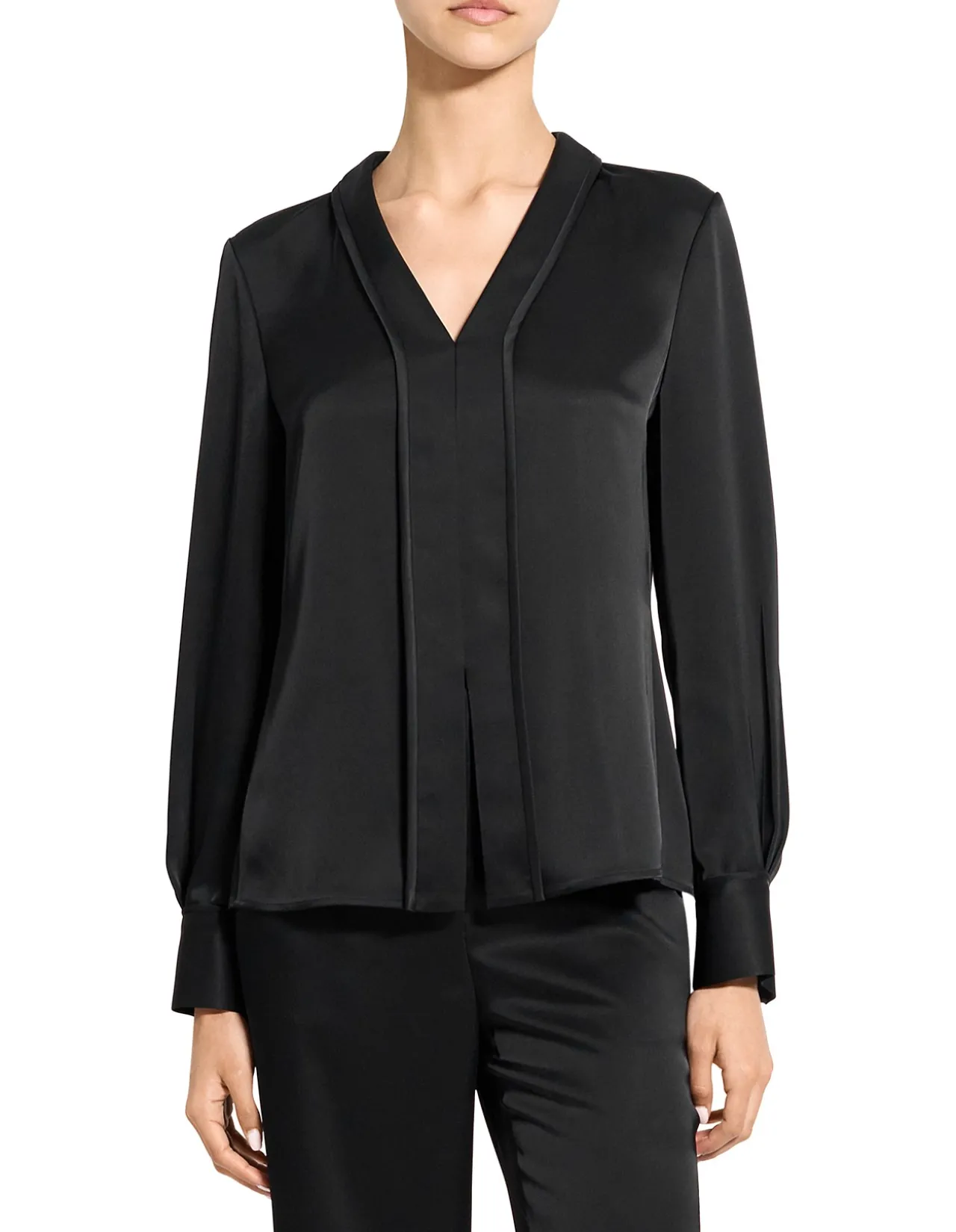 Front Seam Blouse in Satin