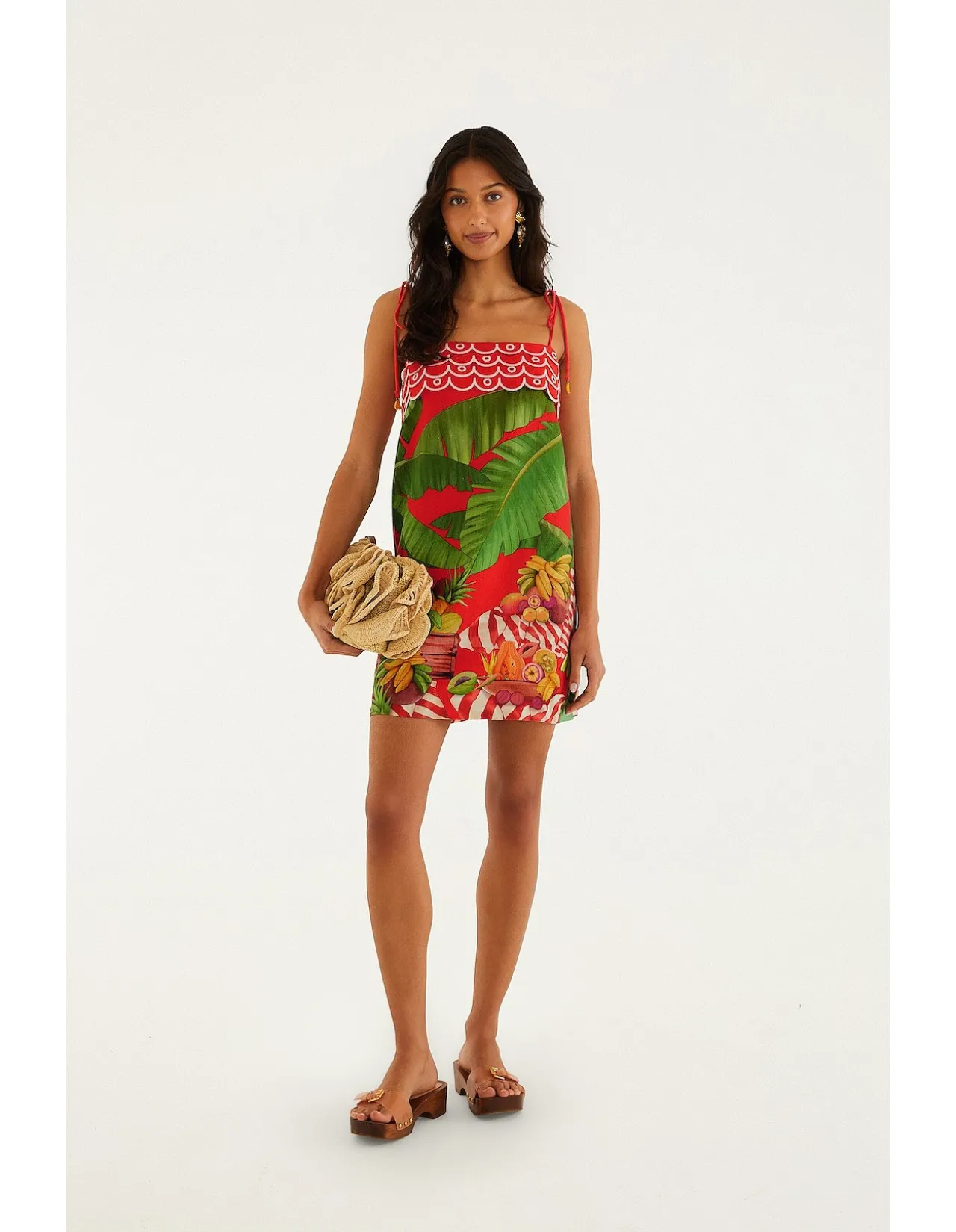 FRUIT TROLLEY RED MINI DRESS