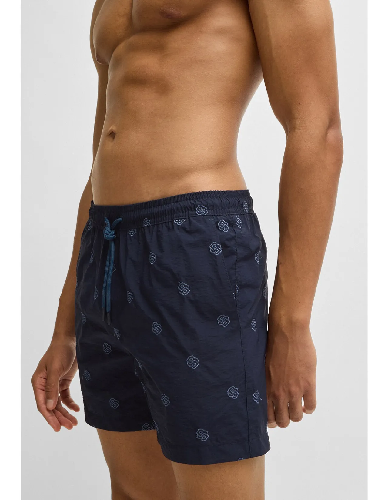 Fully lined swim shorts with Double B monograms