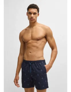 Fully lined swim shorts with Double B monograms