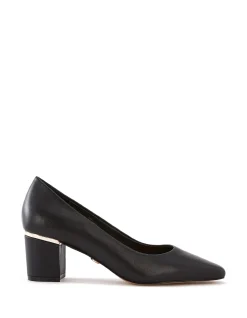 Gael Black Leather Pump