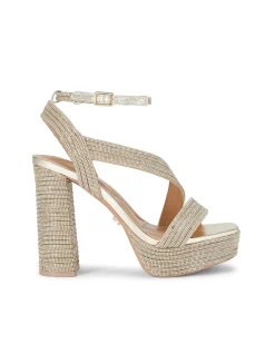 Gala Jewel Leather Platform Heel