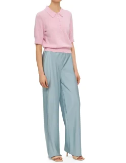 GALE SATIN MID RISE BIAS PANT