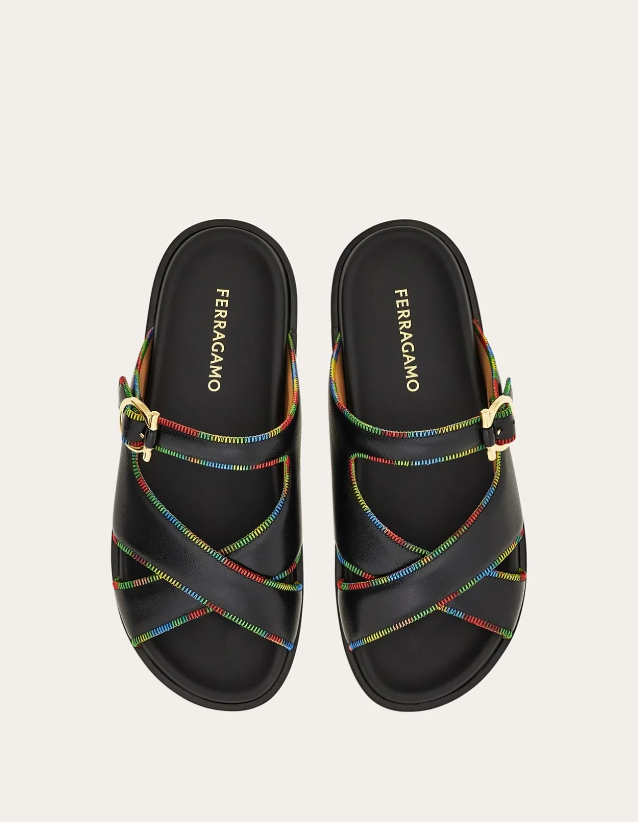 GANCINI ORNAMENT FLAT SANDAL