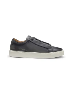 Gary Elastic Lace Leather Low Top Trainers