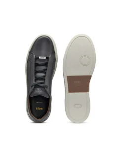 Gary Elastic Lace Leather Low Top Trainers