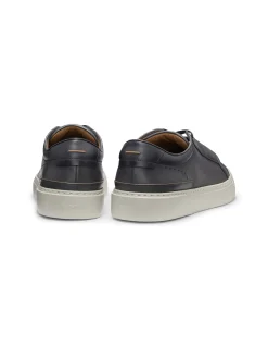 Gary Elastic Lace Leather Low Top Trainers