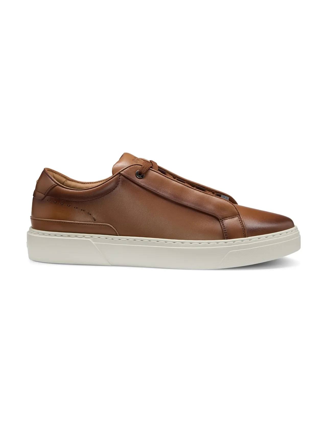 Gary Smooth Leather Lace Up Trainers