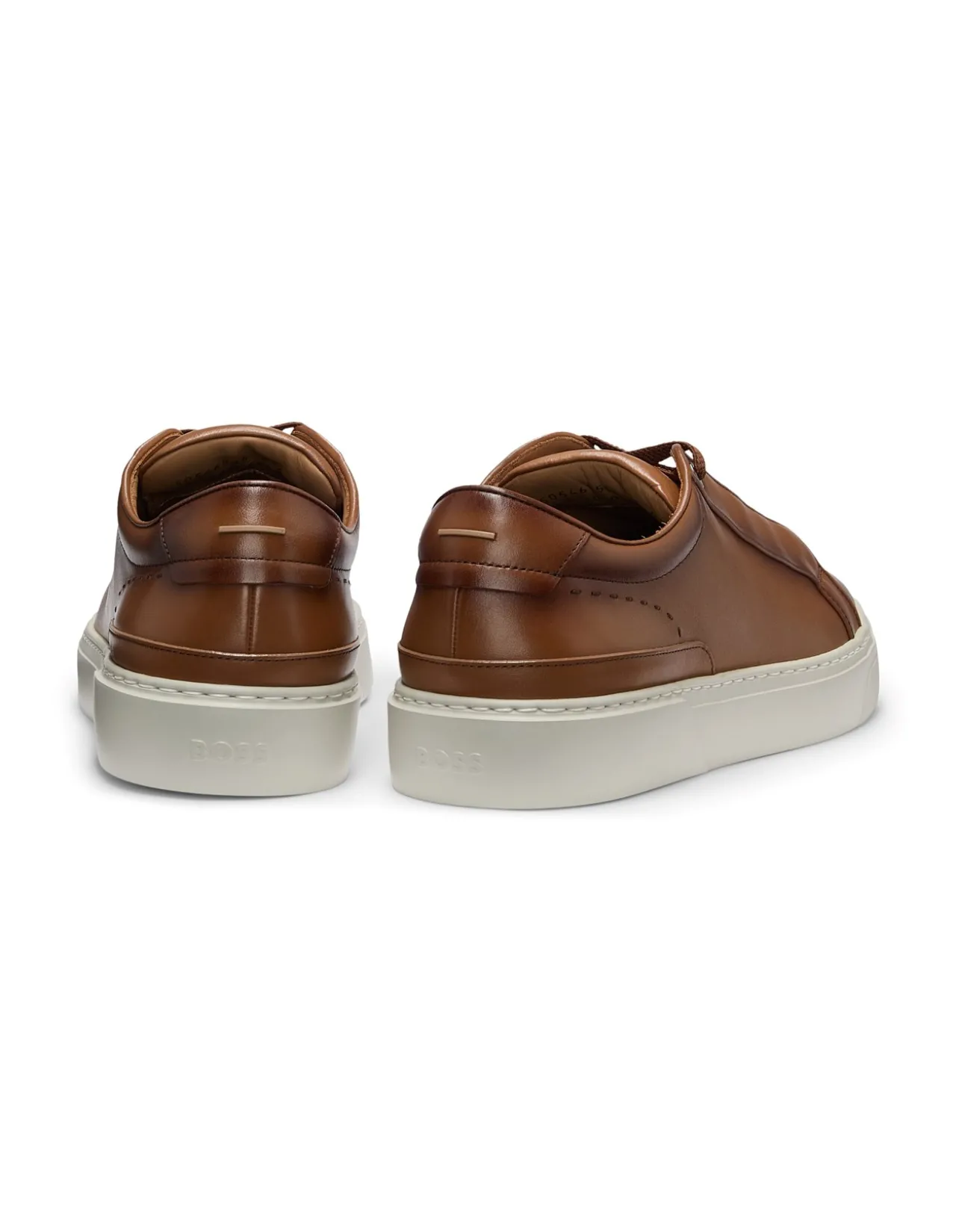 Gary Smooth Leather Lace Up Trainers