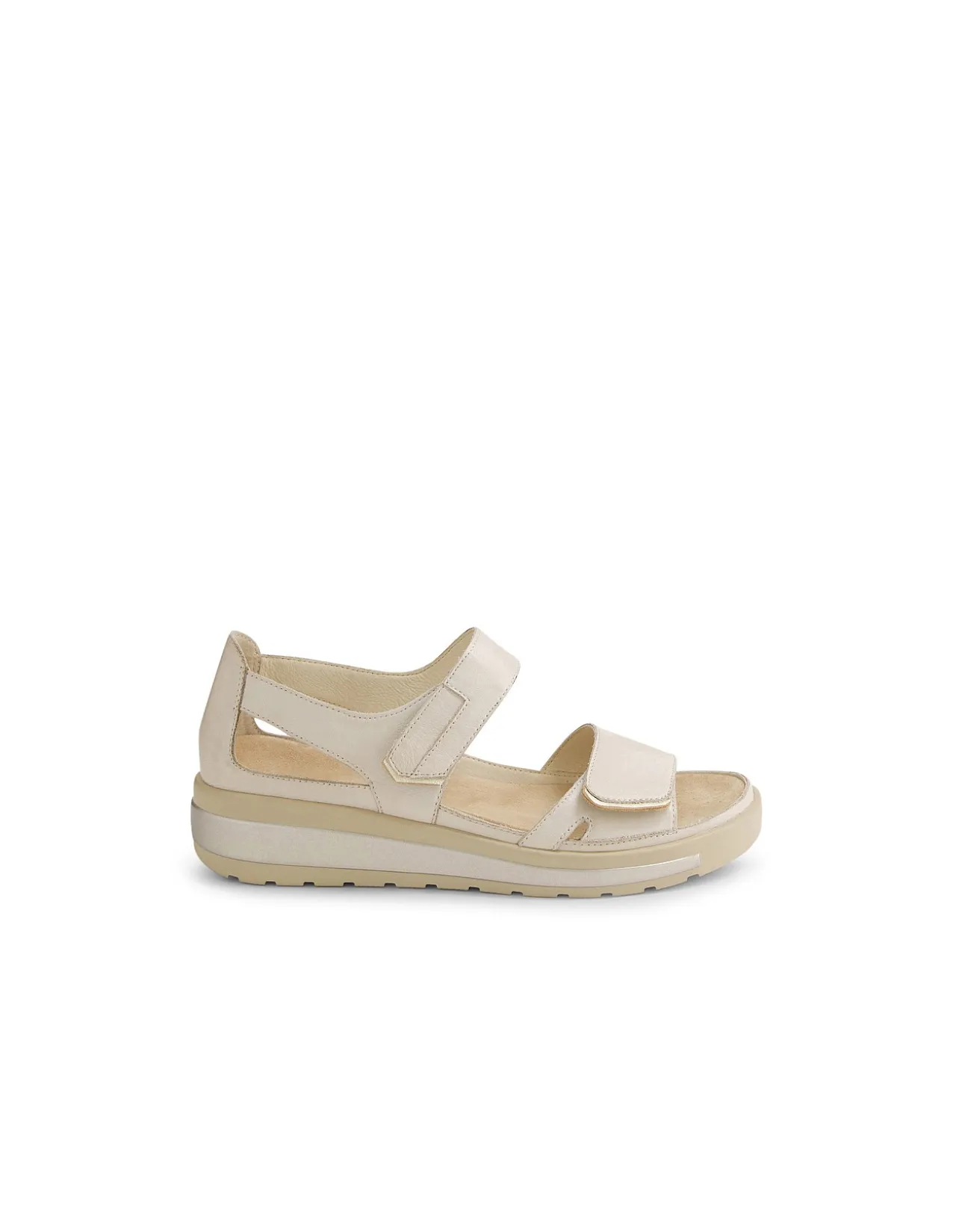 Gedd W Almond Pale Gold Leather Sandals