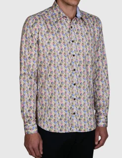 GEM-FLOWER PRINT 2 SLIM FIT SHIRT