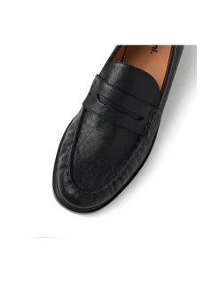 Gemia Penny Strap Leather Loafers Black