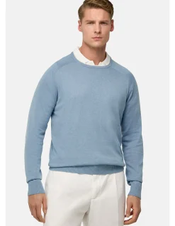 14GG COTTON SILK CASHMERE CREW NECK SWEATER