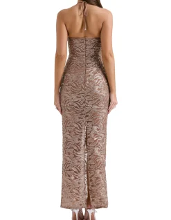GIADA EMBROIDERED SEQUINNED GOWN