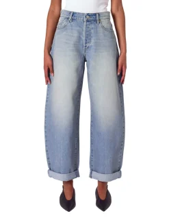 Gigi Barrel Palace Turn Up High Rise Barrel Jeans