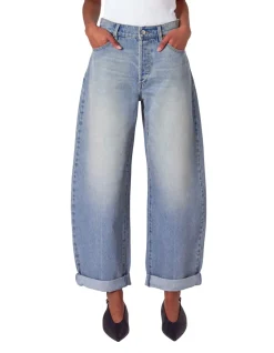 Gigi Barrel Palace Turn Up High Rise Barrel Jeans