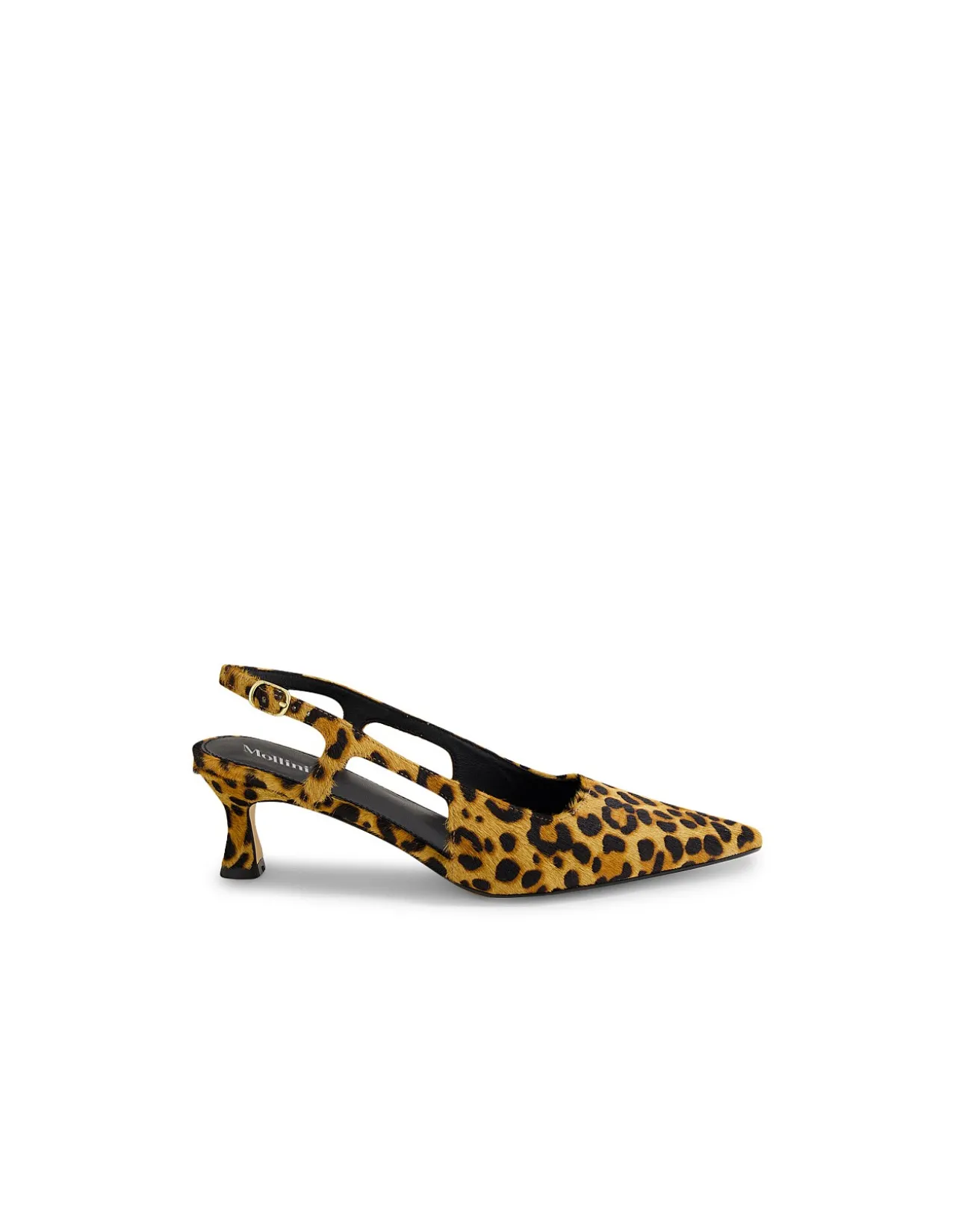 Gild Leopard Cut Out Slingback Heels