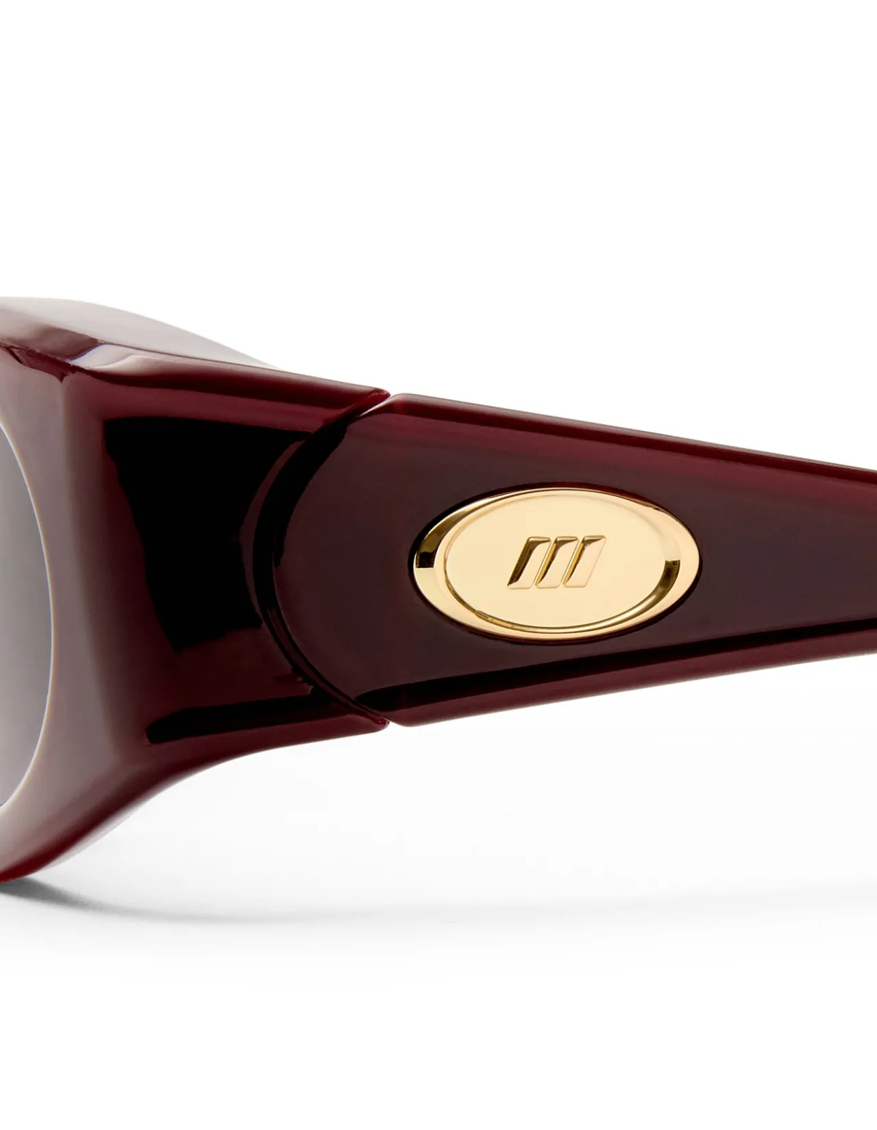 GLACIEM BURGUNDY WRAP SMOKEY BROWN MONO SUNGLASSES