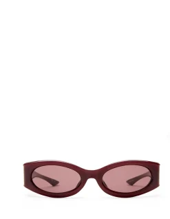 GLACIEM BURGUNDY WRAP SMOKEY BROWN MONO SUNGLASSES