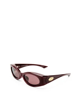 GLACIEM BURGUNDY WRAP SMOKEY BROWN MONO SUNGLASSES