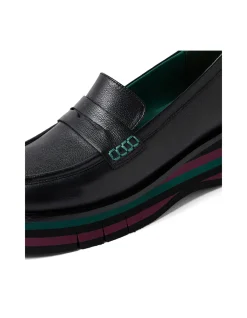 Glambot Contrast Stripe Platform Loafers