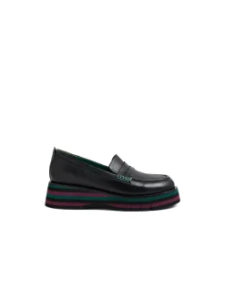 Glambot Contrast Stripe Platform Loafers