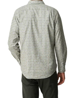 GLEDKNOWE LONG SLEEVE SPORTS FIT SHIRT - OLIVE