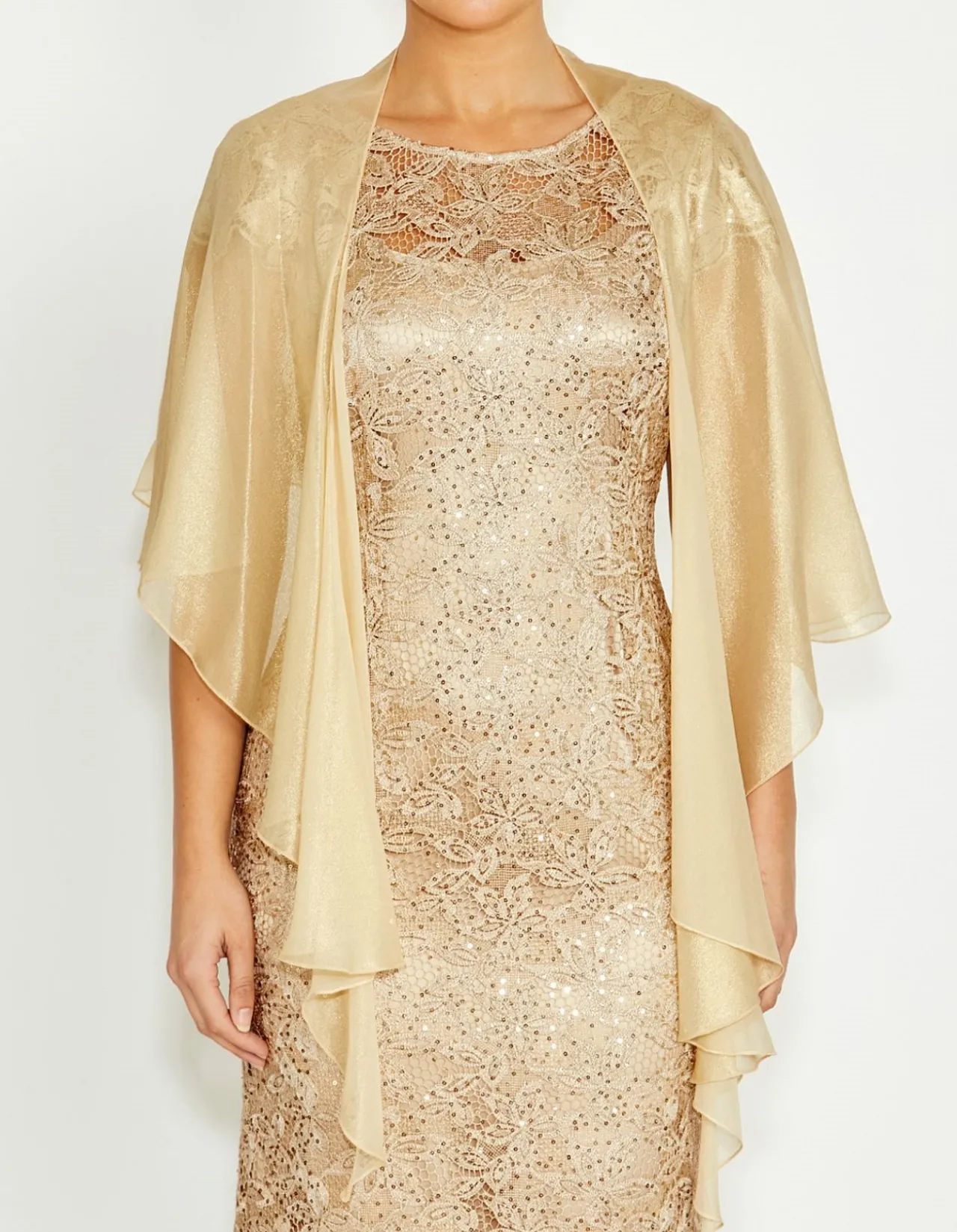 GOLD SILK SHRUG