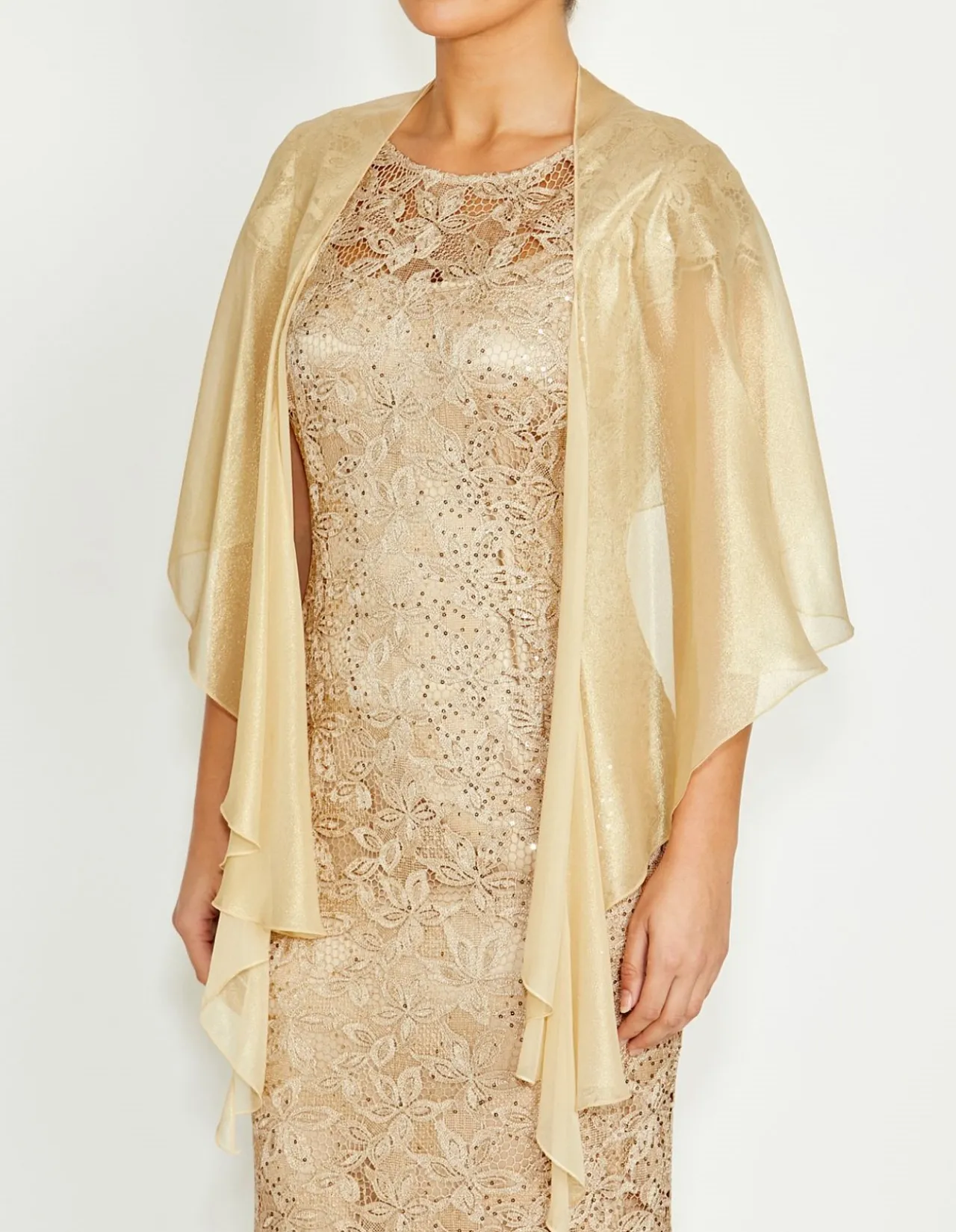 GOLD SILK SHRUG