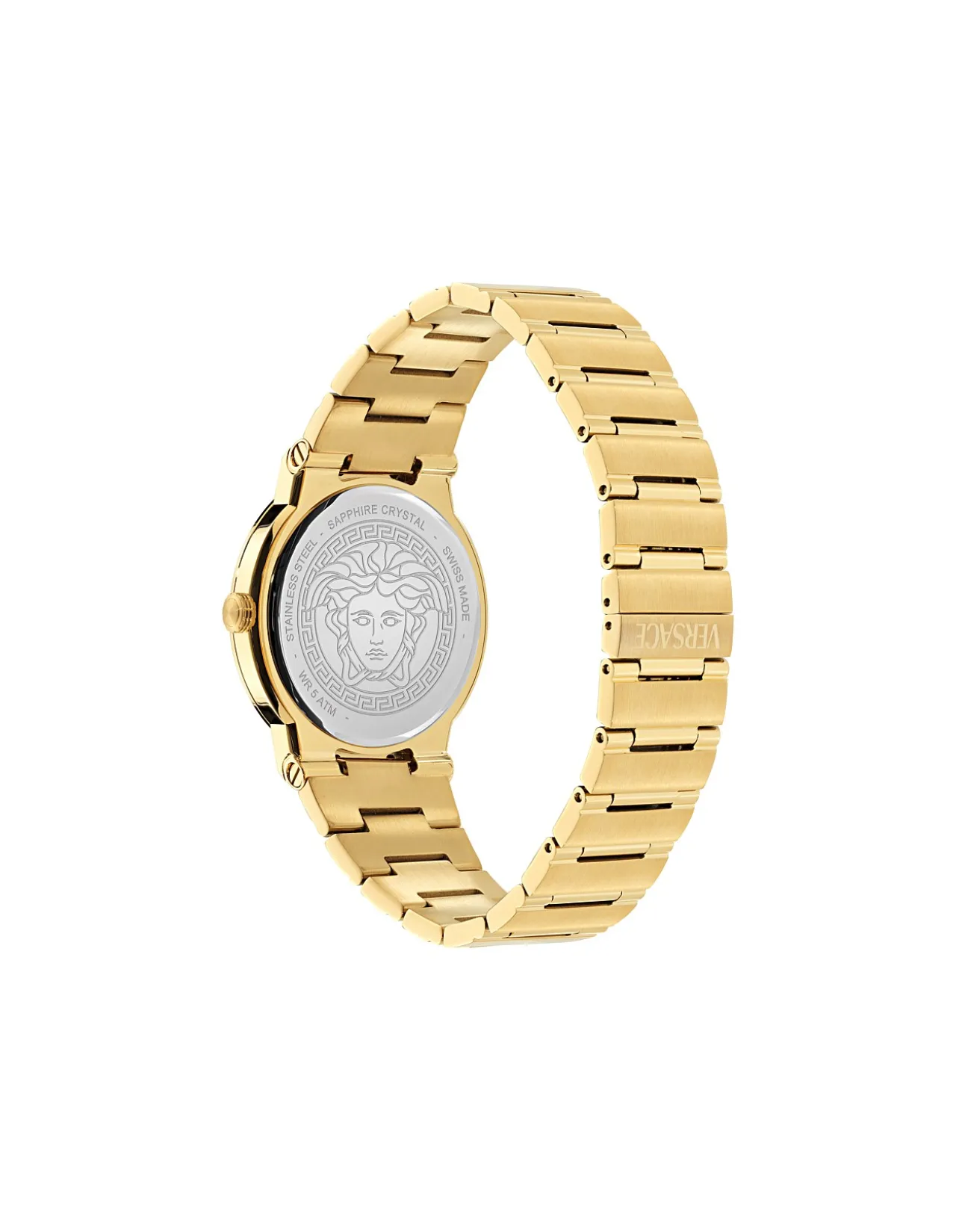 Greca Logo Aereo Slim Black Dial Bracelet Watch