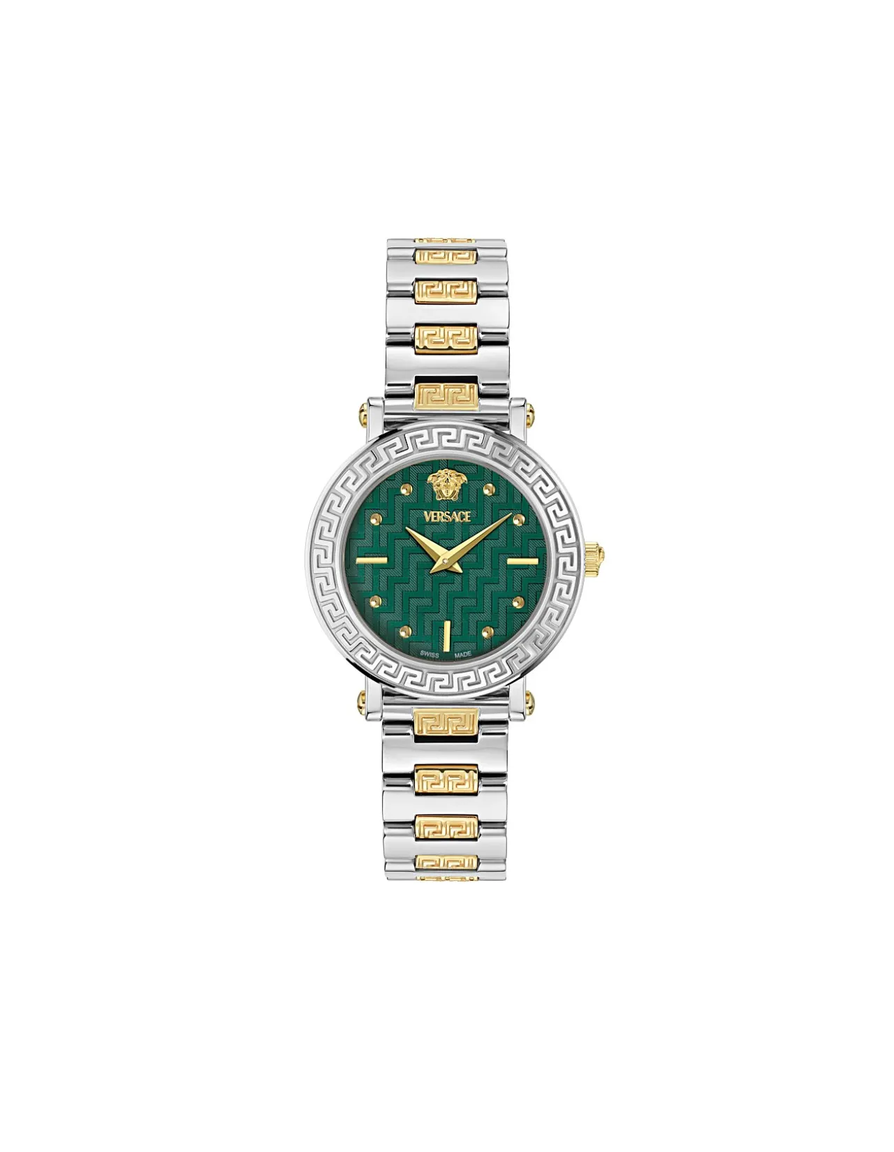 Greca Sphere Petite Green Guilloche Bracelet Watch