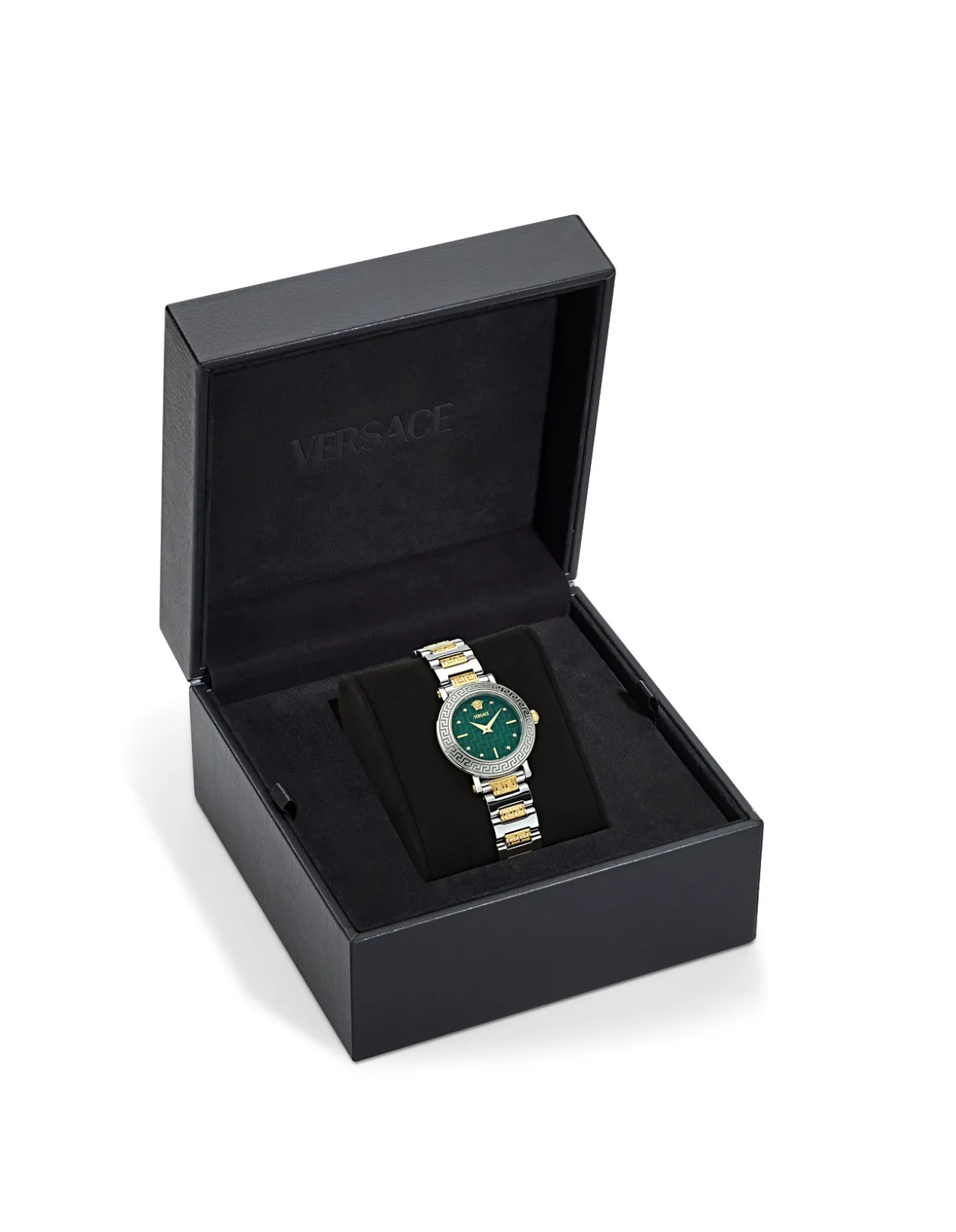 Greca Sphere Petite Green Guilloche Bracelet Watch