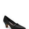 Gretalina Black Leather Pump