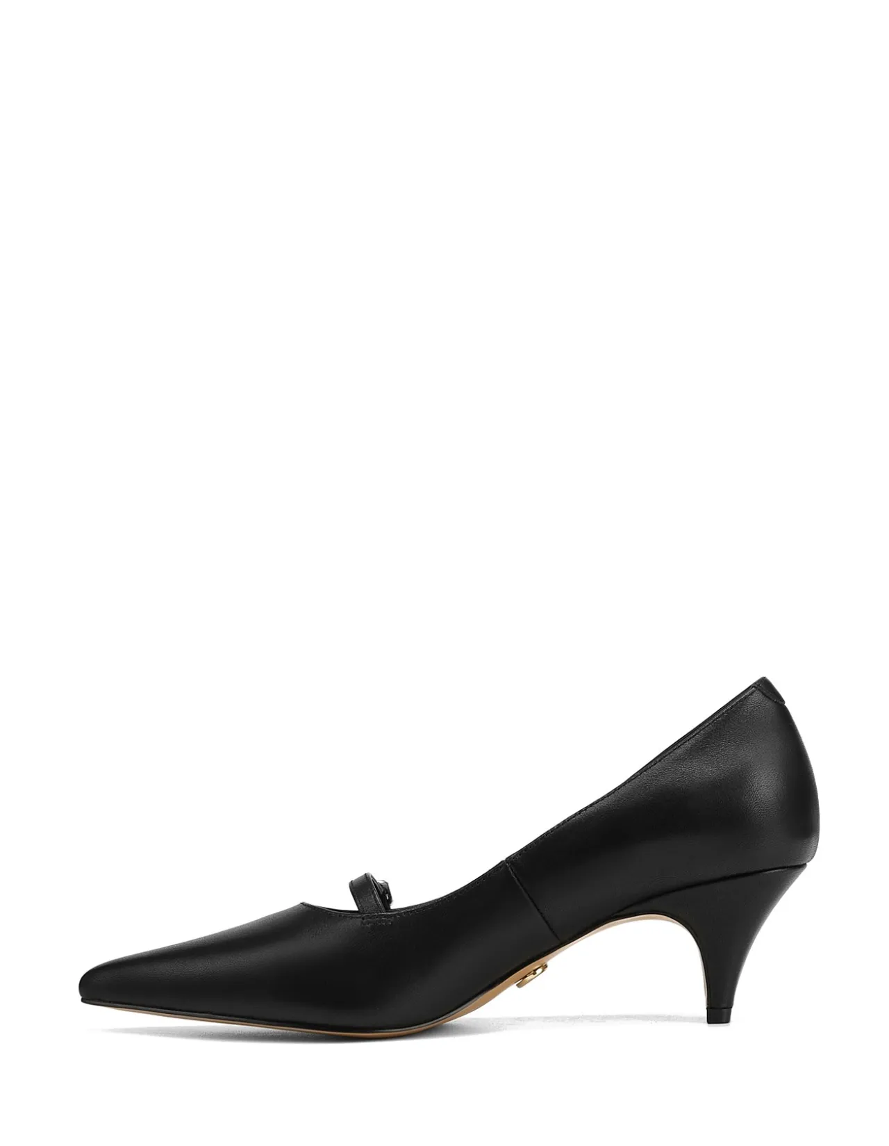 Gretalina Black Leather Pump