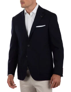 Guard Hopsack Stretch Blazer Navy
